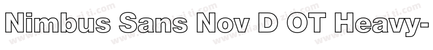 Nimbus Sans Nov D OT Heavy字体转换